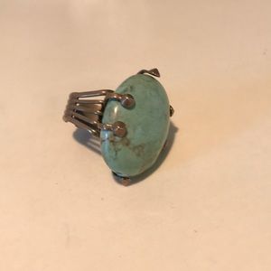 Free People Turquoise Rock Wired Ring